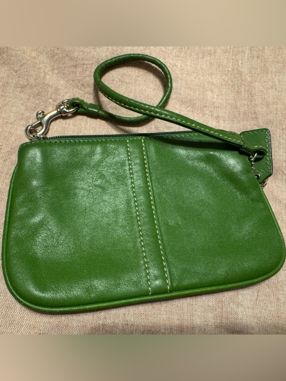 Vintage Coach (2004) Green Wristlet